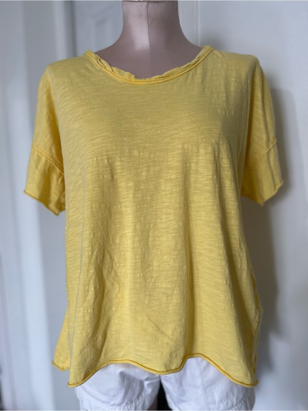 Pilcro Short-Sleeve Boxy Tees in Orange and Yellow bundle of 2 size L - Picture 8 of 10